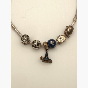 Pandora Disney Charm Necklace 925 Silver 1.66oz